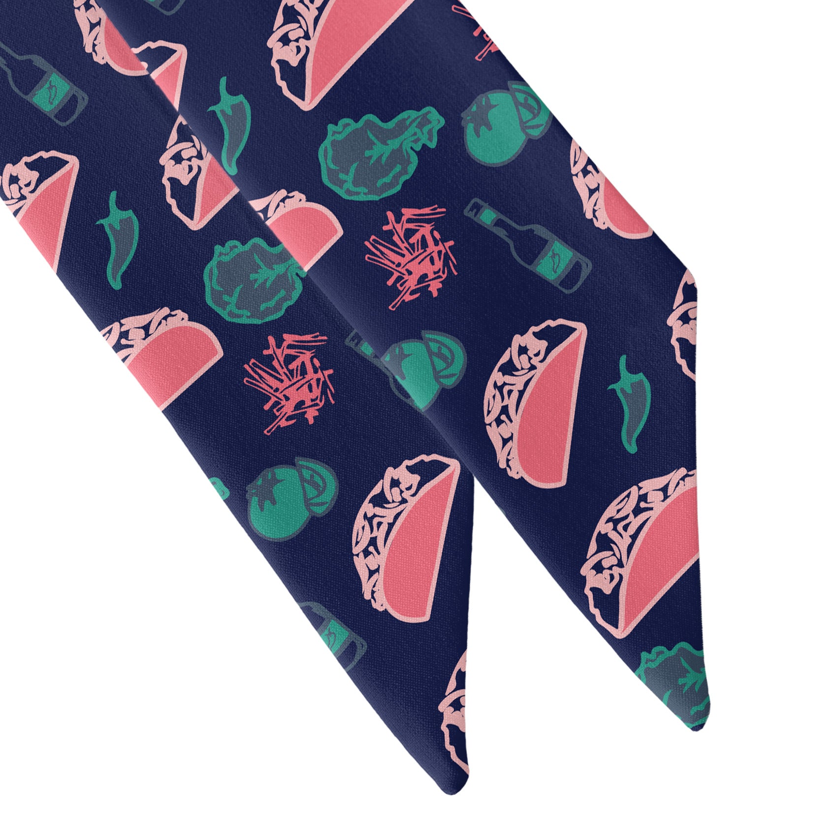 Taco Tuesday Hair Scarf - Scarf Tapered Ends - Knotty Tie Co.