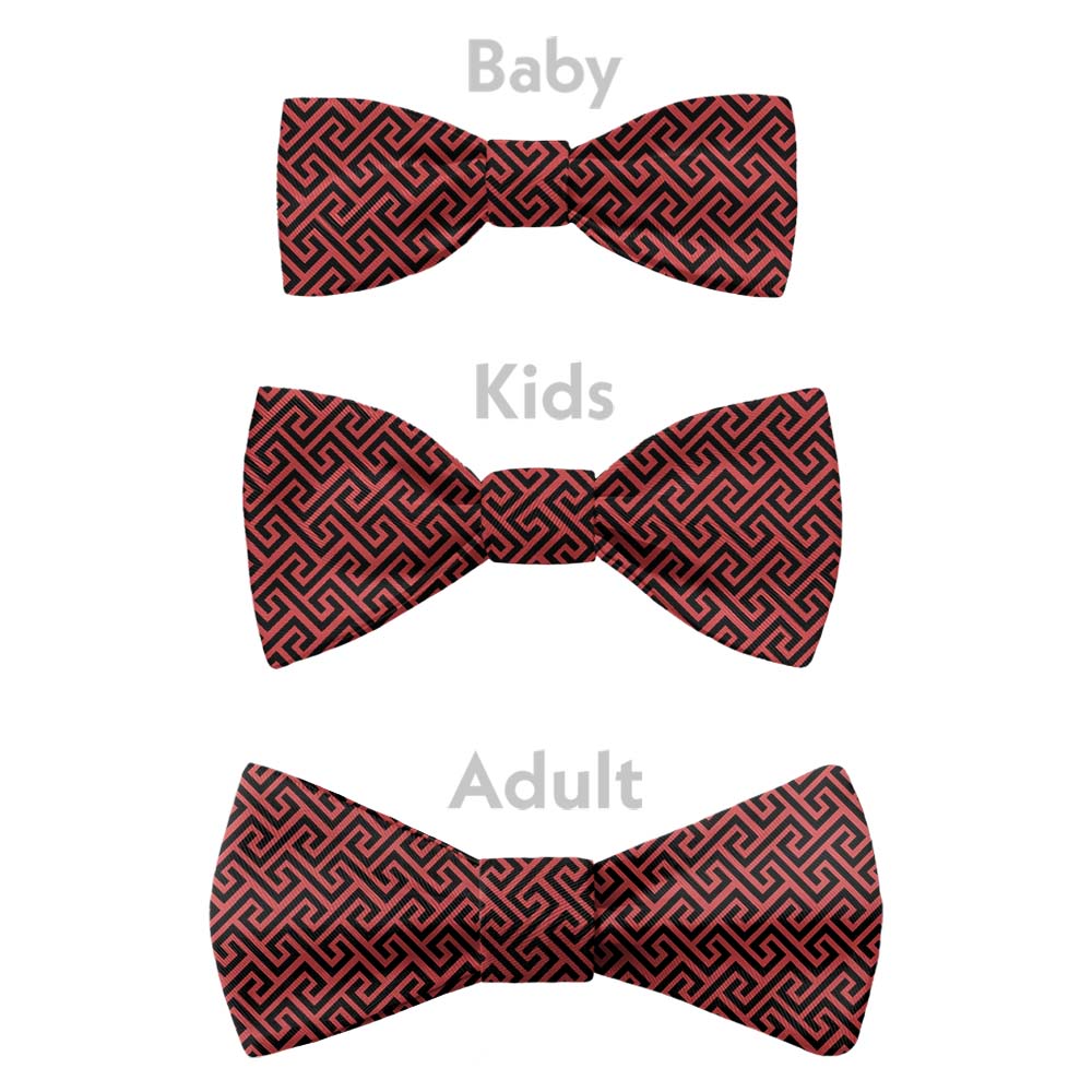 Tatami Geo Bow Tie - Bow Sizes - Knotty Tie Co.