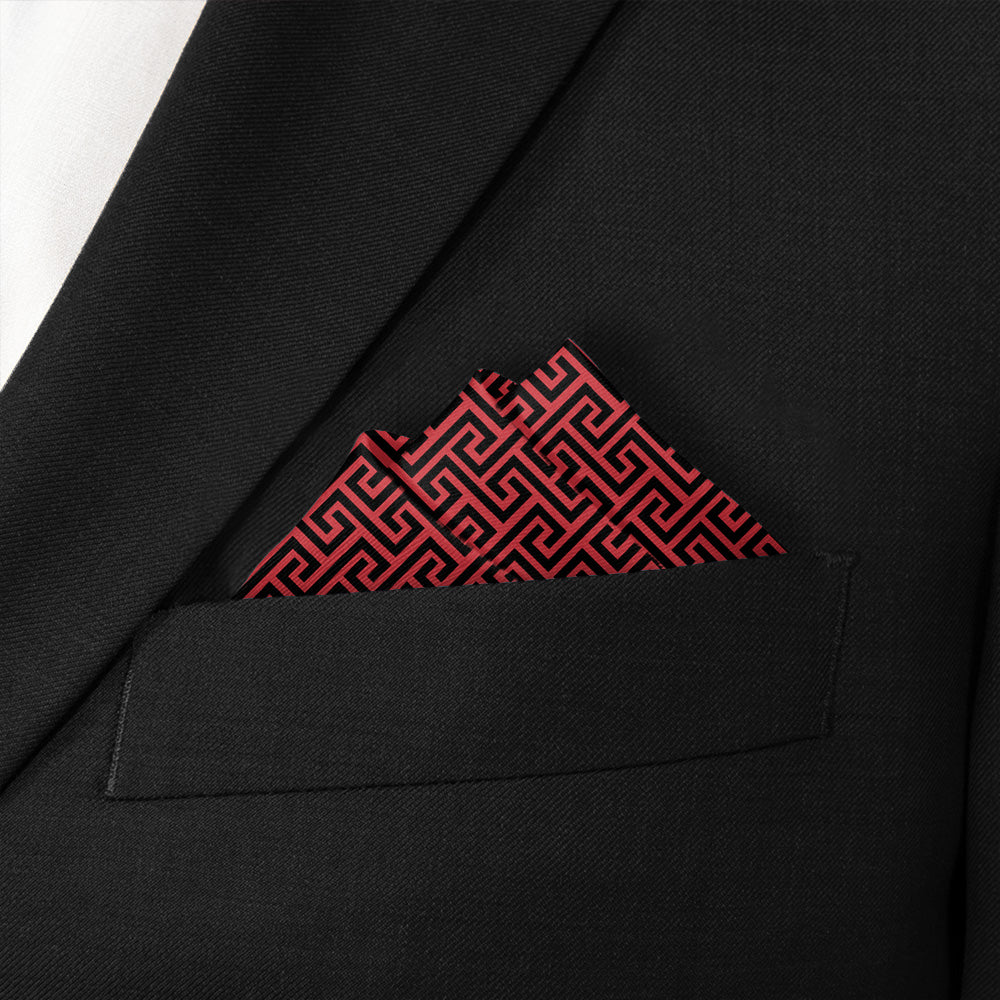 Tatami Geo Pocket Square - Stairs Fold - Knotty Tie Co.