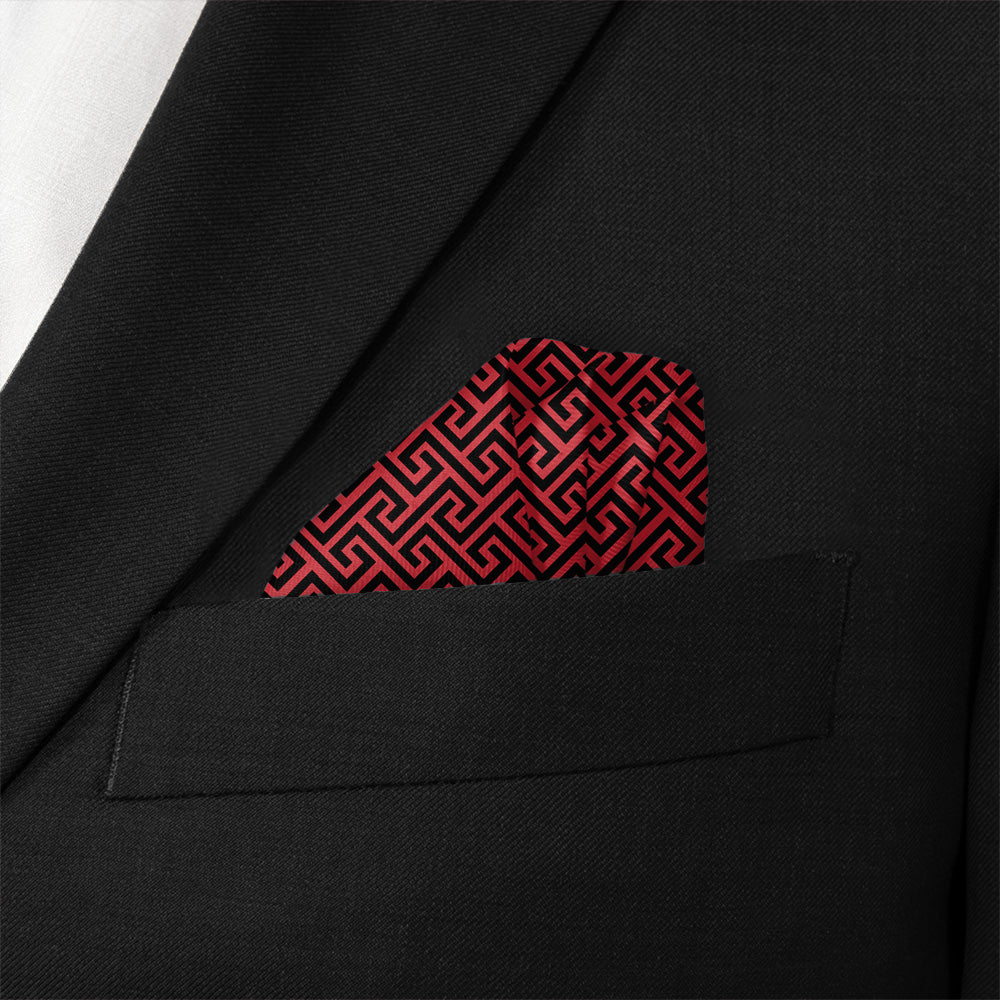 Tatami Geo Pocket Square - Wave Fold - Knotty Tie Co.