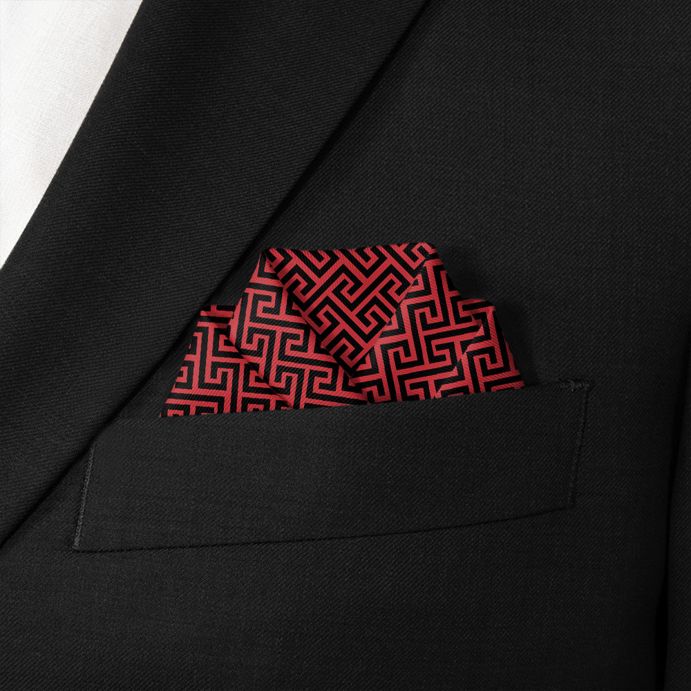 Tatami Geo Pocket Square - Scalloped Fold - Knotty Tie Co.