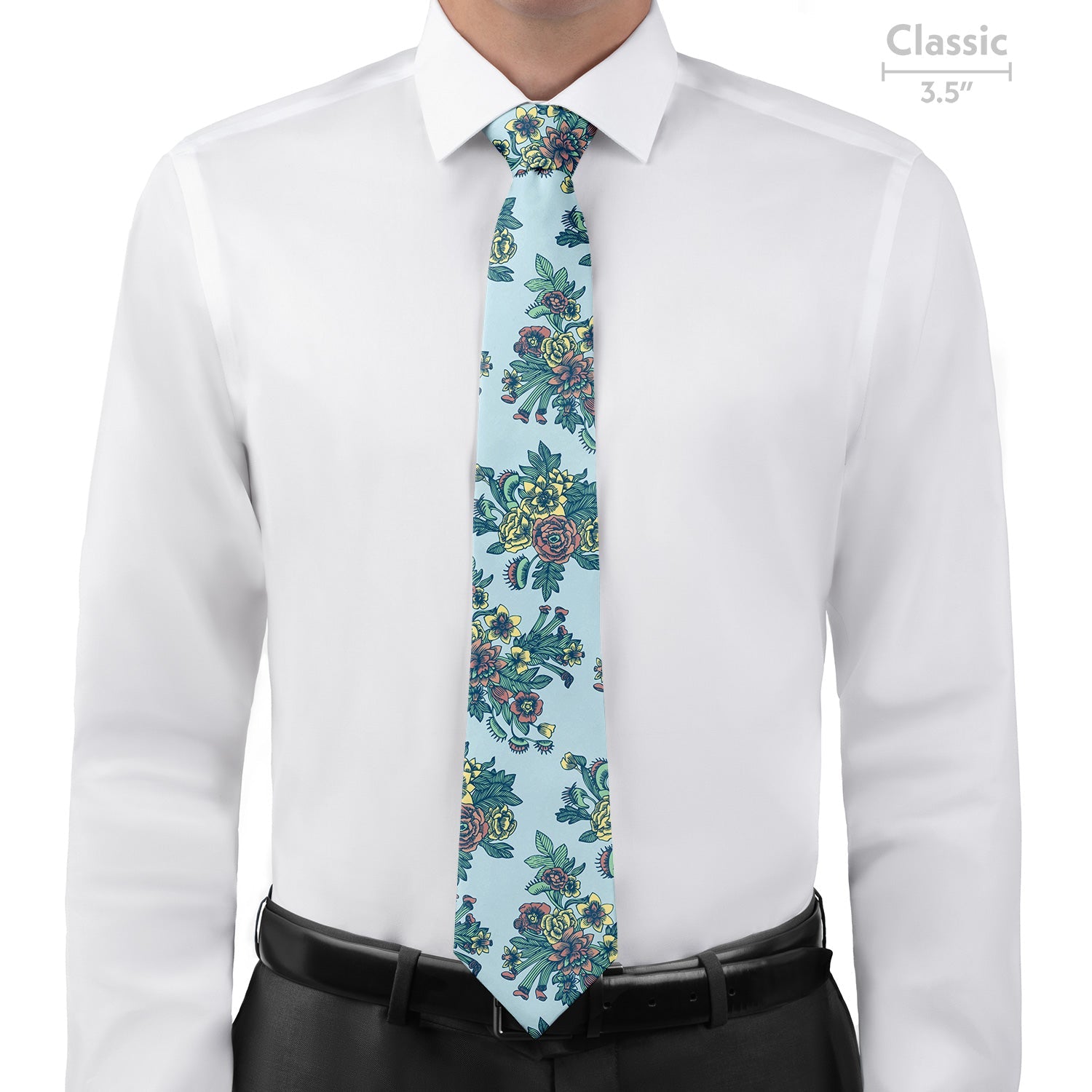 Tattoo Floral Necktie - Classic - Knotty Tie Co.