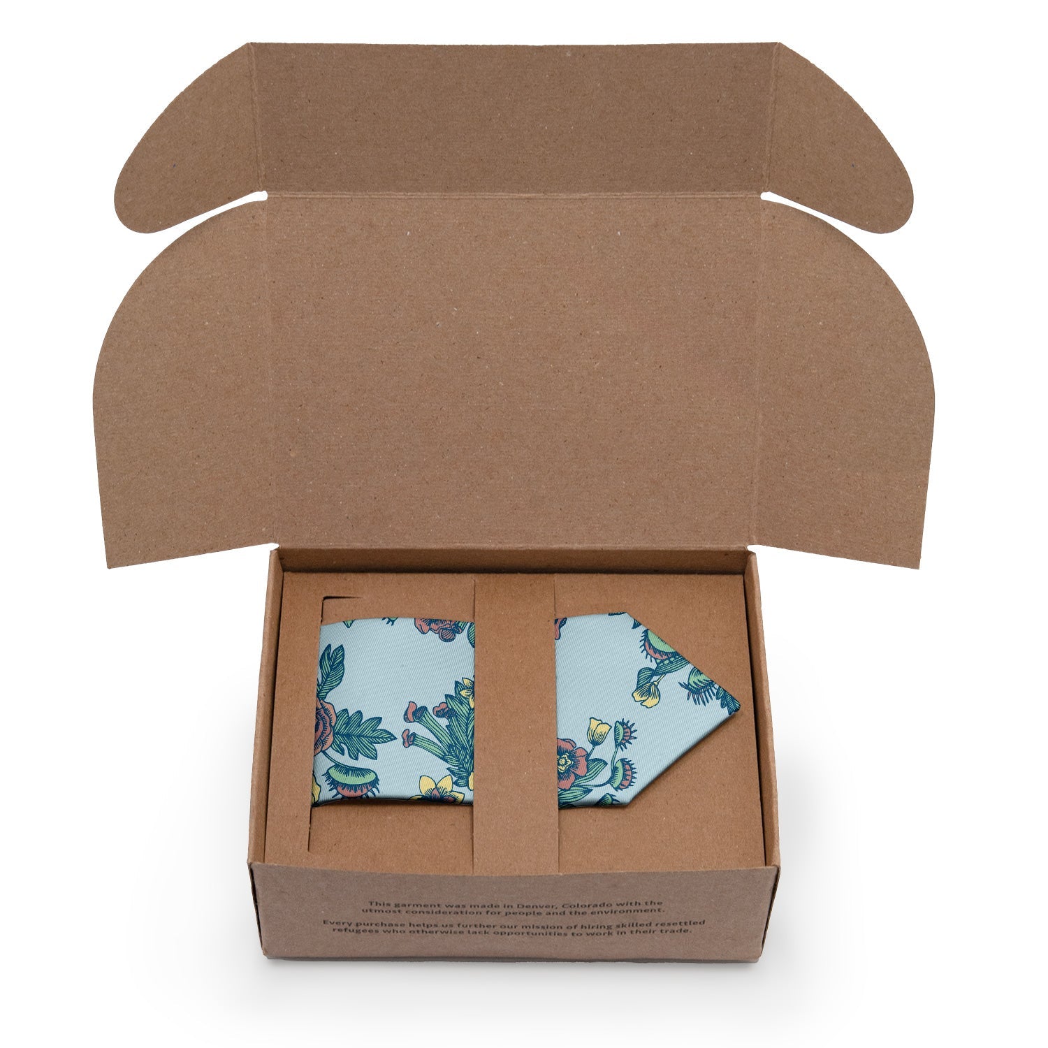 Tattoo Floral Necktie - Packaging - Knotty Tie Co.
