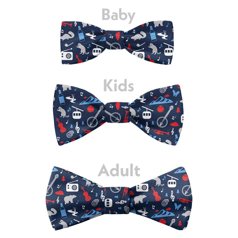 Tennessee State Heritage Bow Tie - Bow Sizes - Knotty Tie Co.