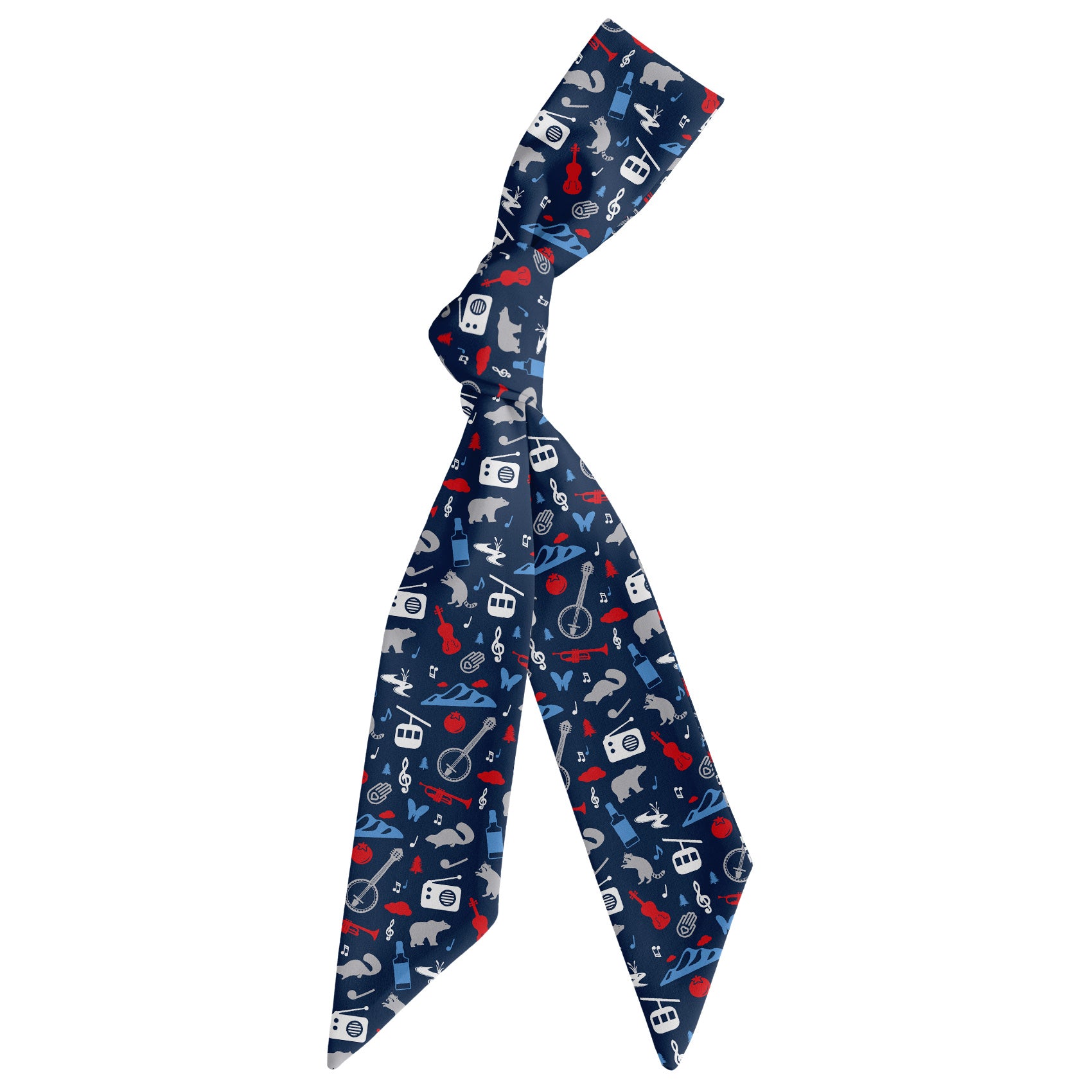 Tennessee State Heritage Hair Scarf - Scarf Tied Into Knot - Knotty Tie Co.