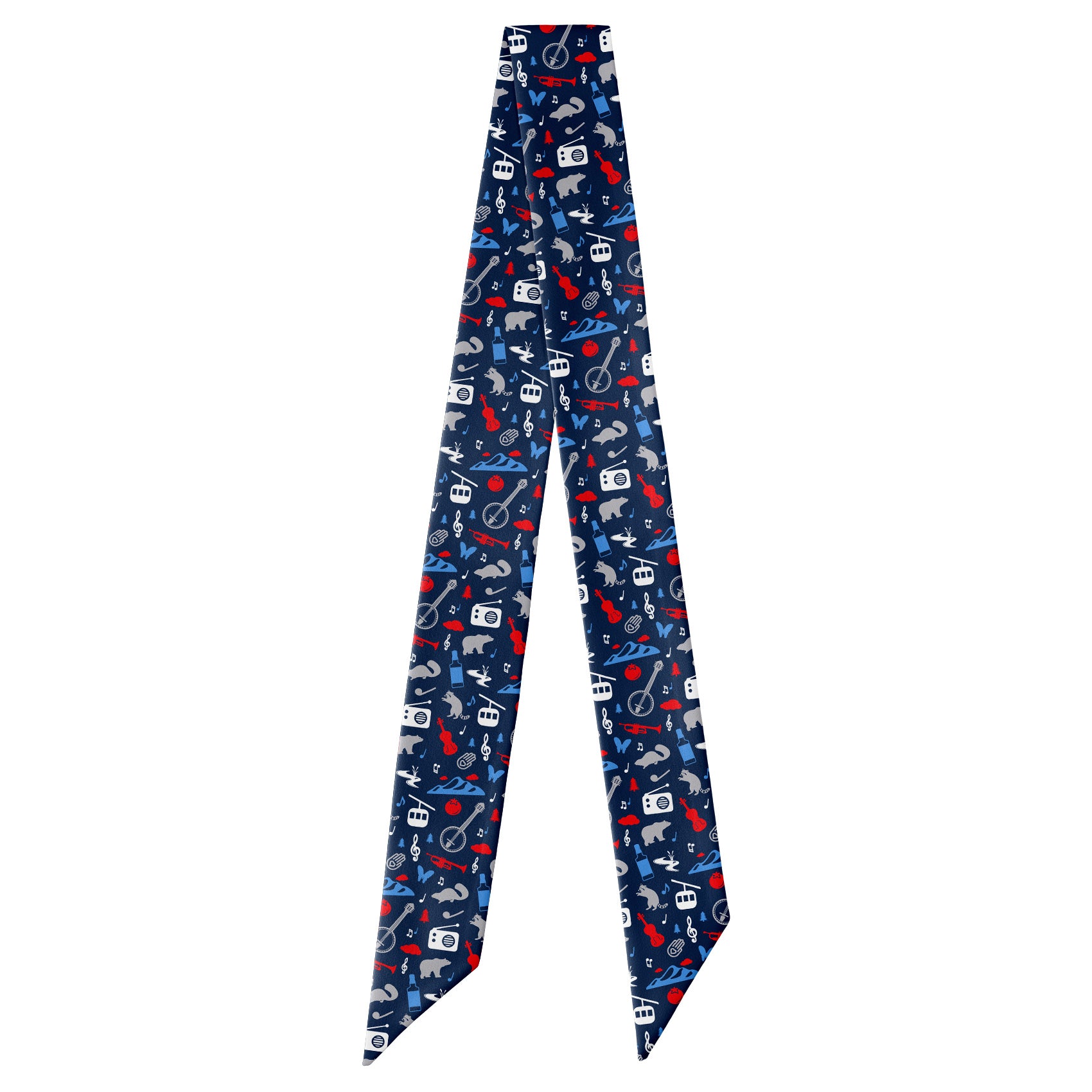 Tennessee State Heritage Hair Scarf - Full View of Hair Scarf - Knotty Tie Co.
