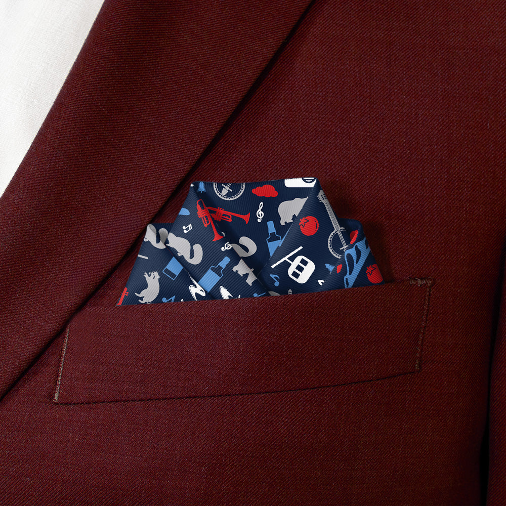 Tennessee State Heritage Pocket Square - Scalloped Fold - Knotty Tie Co.
