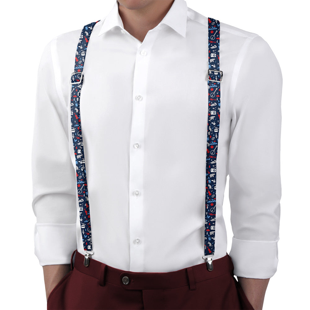Tennessee State Heritage Suspenders - On Model Back View - Knotty Tie Co.