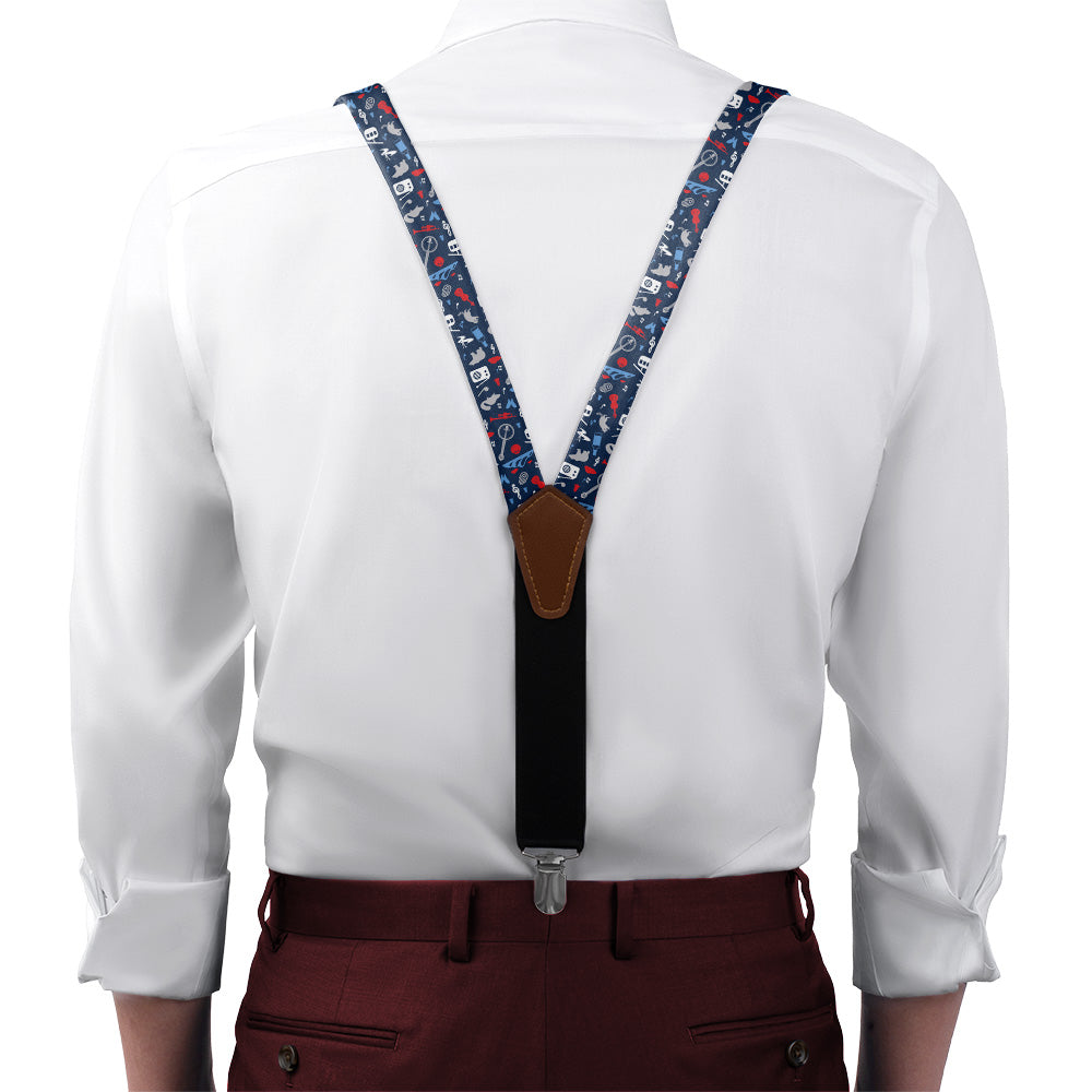 Tennessee State Heritage Suspenders - On Model Front View - Knotty Tie Co.