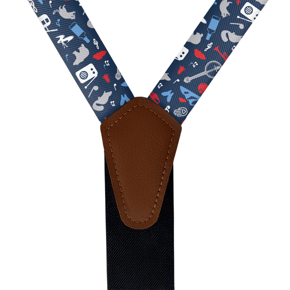 Tennessee State Heritage Suspenders - Vegan Leather Y-Back - Knotty Tie Co.