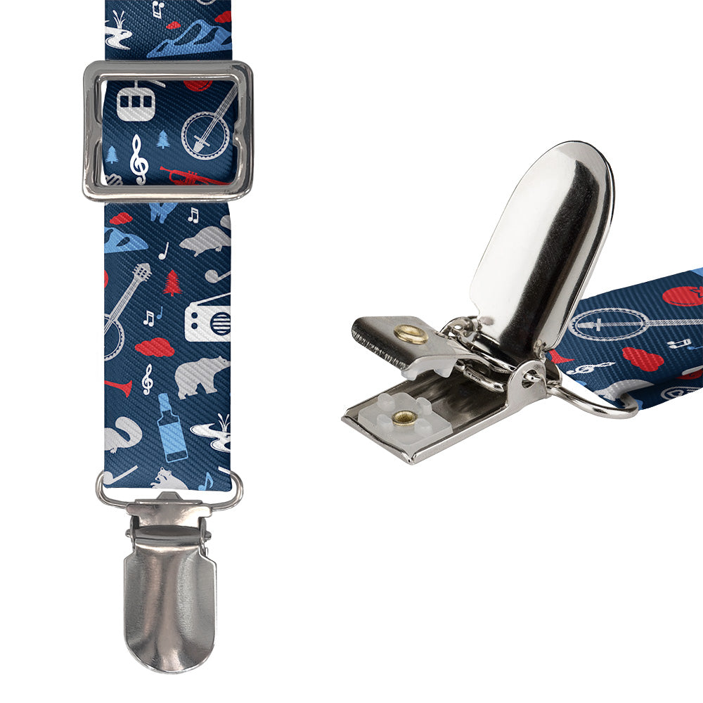 Tennessee State Heritage Suspenders - Hardware and Strap - Knotty Tie Co.