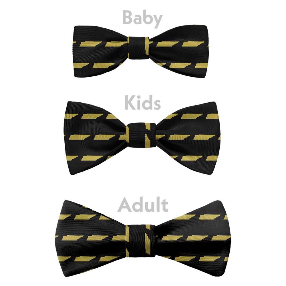 Tennessee State Outline Bow Tie - Bow Sizes - Knotty Tie Co.