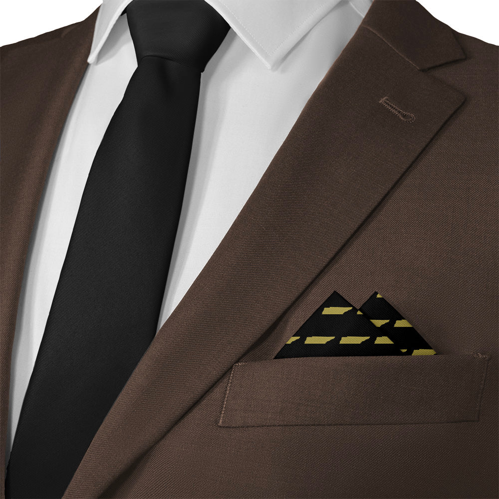 Tennessee State Outline Pocket Square - Matching Necktie- Knotty Tie Co.