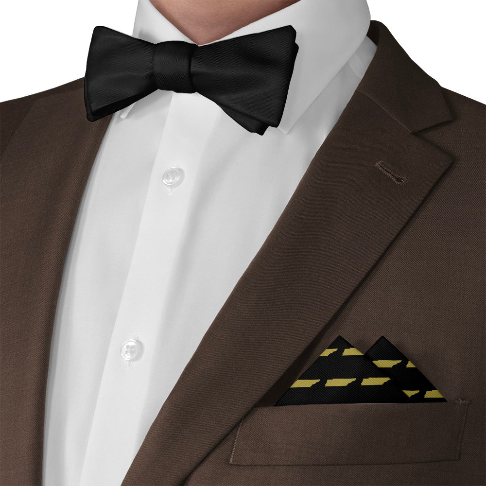 Tennessee State Outline Pocket Square - Matching Bow Tie - Knotty Tie Co.