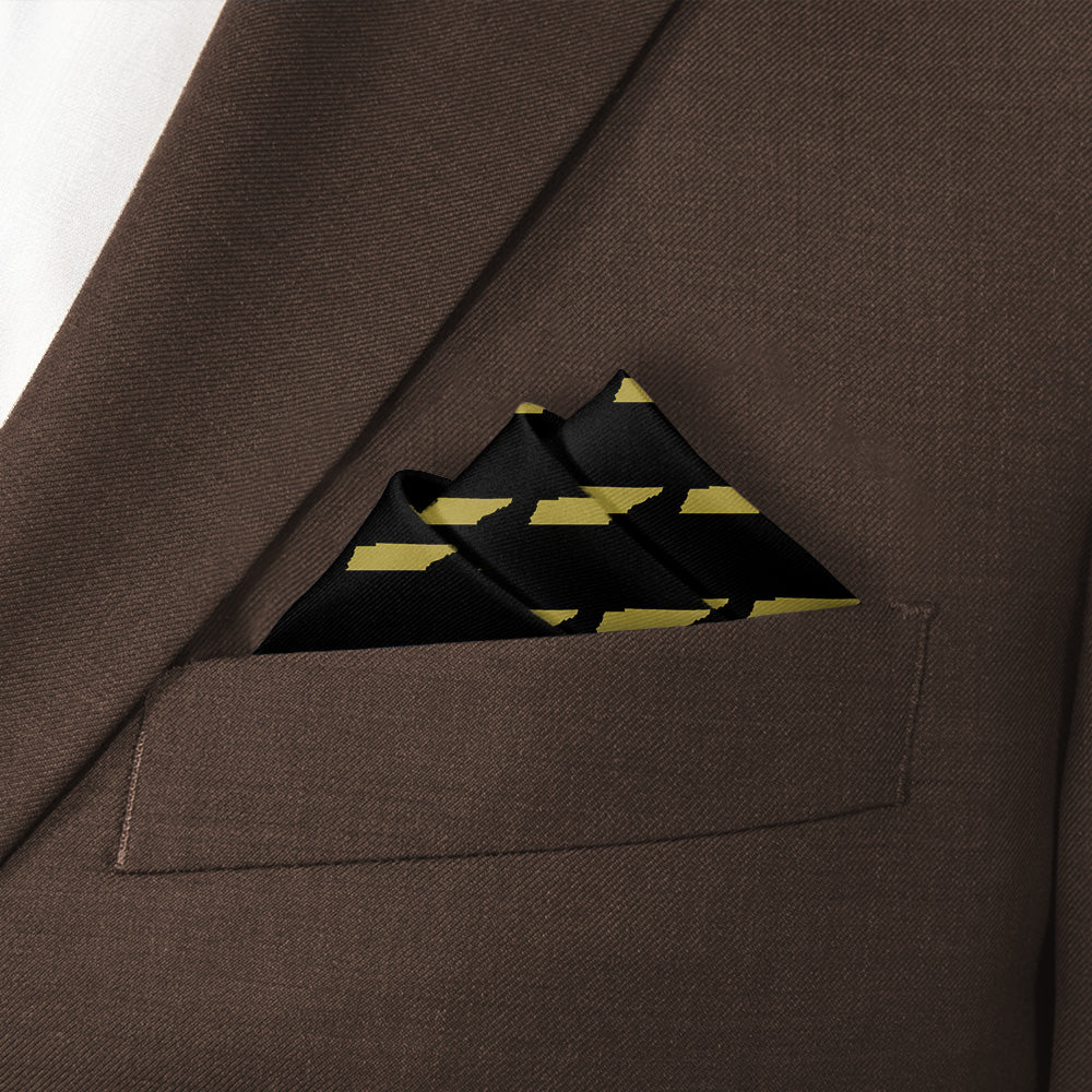 Tennessee State Outline Pocket Square - Stairs Fold - Knotty Tie Co.