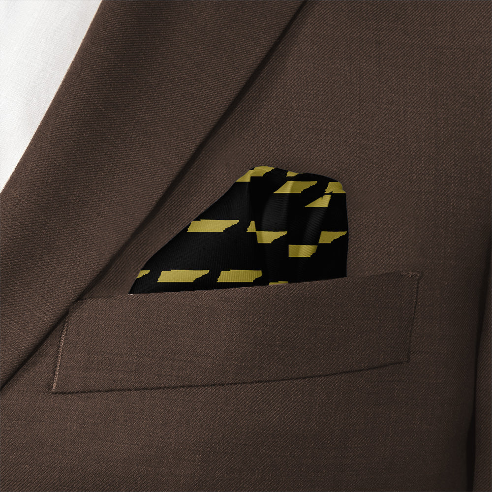Tennessee State Outline Pocket Square - Wave Fold - Knotty Tie Co.
