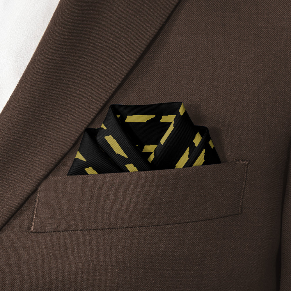 Tennessee State Outline Pocket Square - Scalloped Fold - Knotty Tie Co.