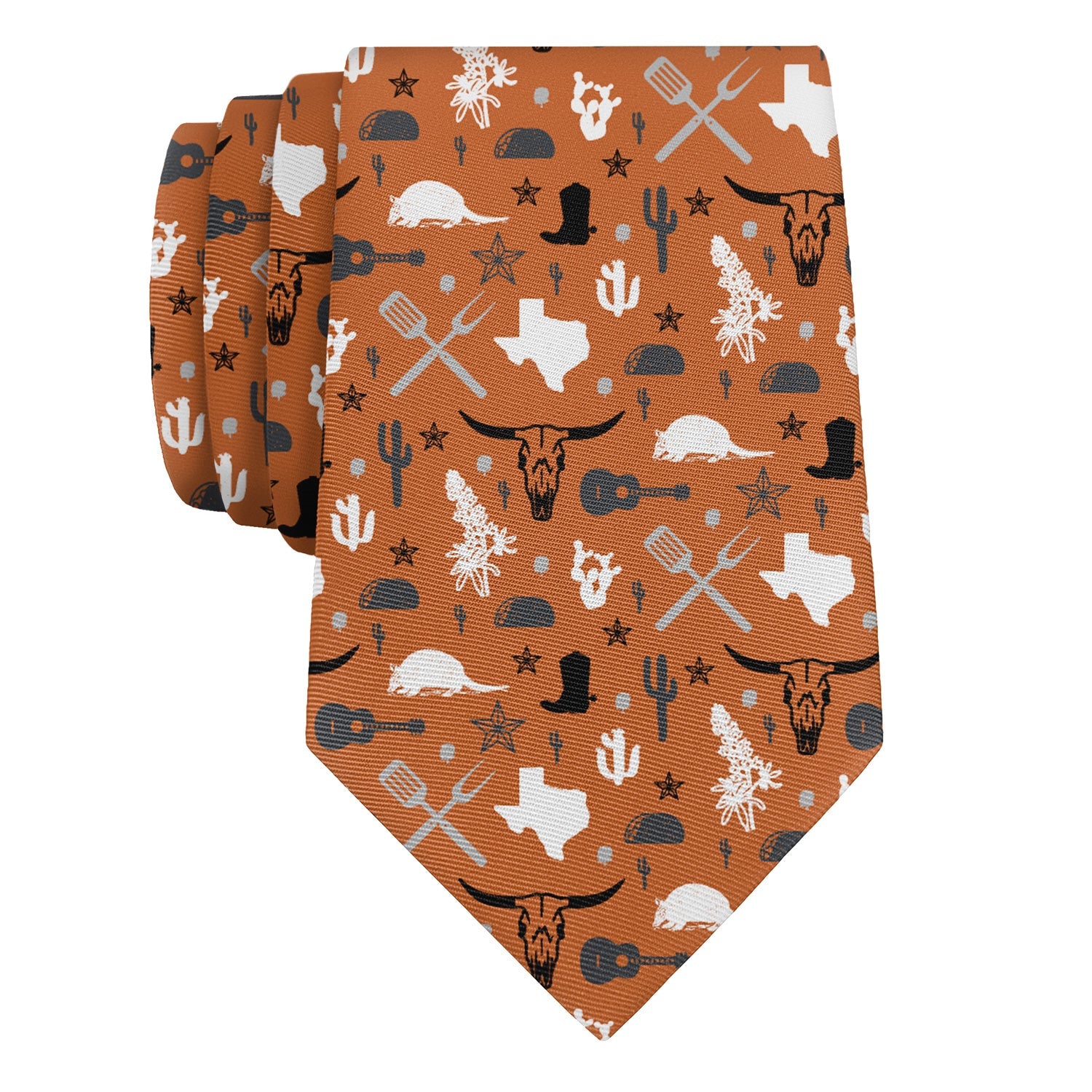 Texas State Heritage Necktie - Rolled - Knotty Tie Co.