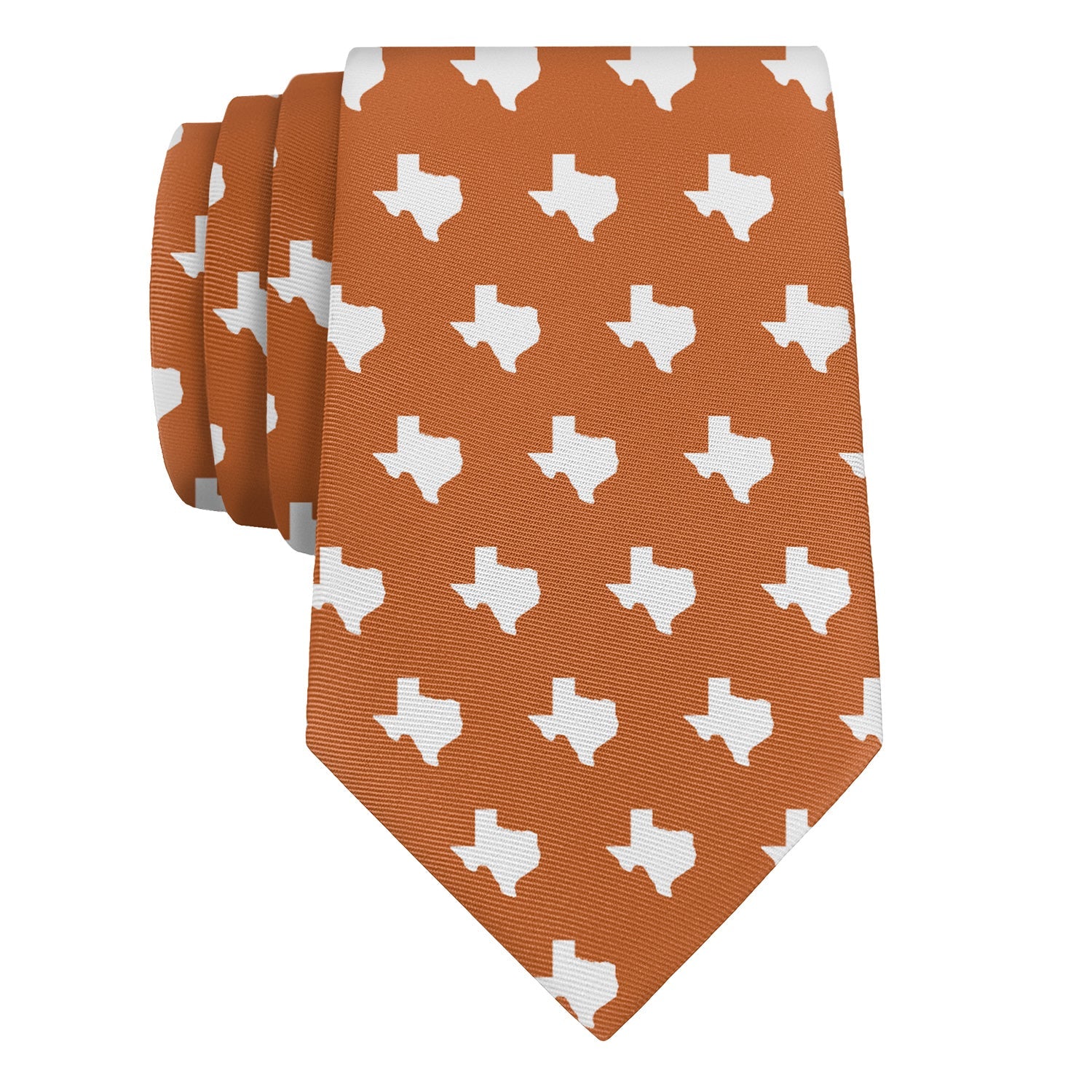 Texas State Outline Necktie - Rolled - Knotty Tie Co.