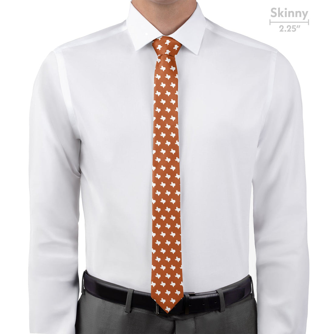 Texas State Outline Necktie - Skinny - Knotty Tie Co.