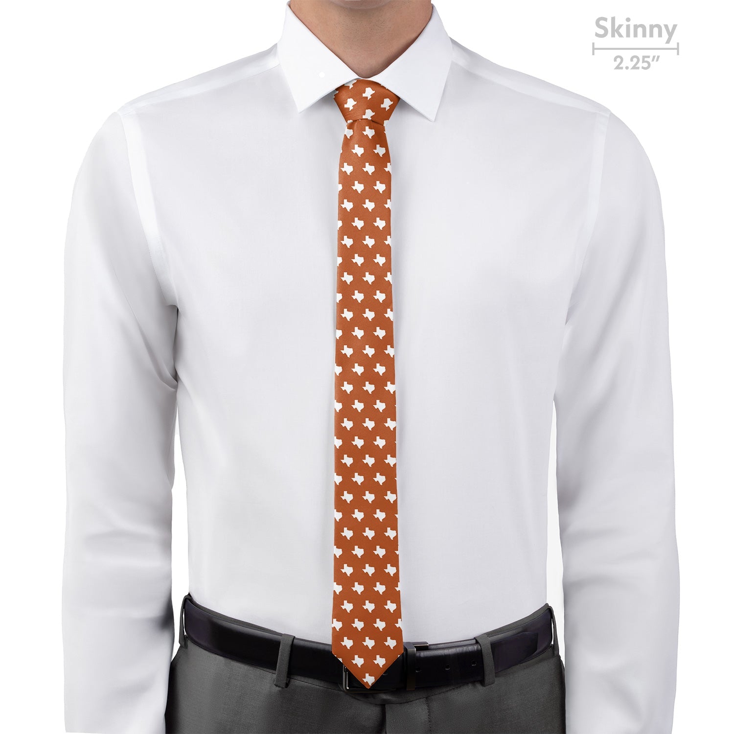 Texas State Outline Necktie - Skinny - Knotty Tie Co.