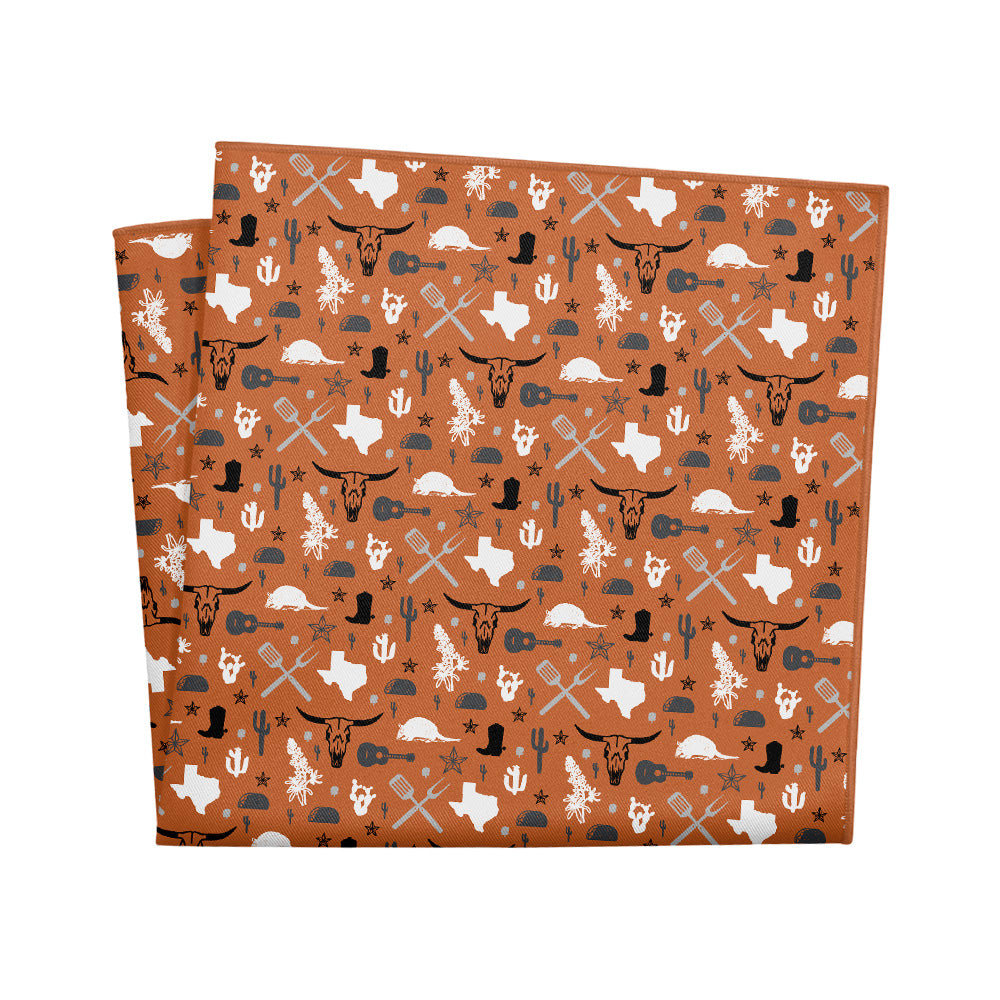 Texas State Heritage Pocket Square - 12" Square - Knotty Tie Co.