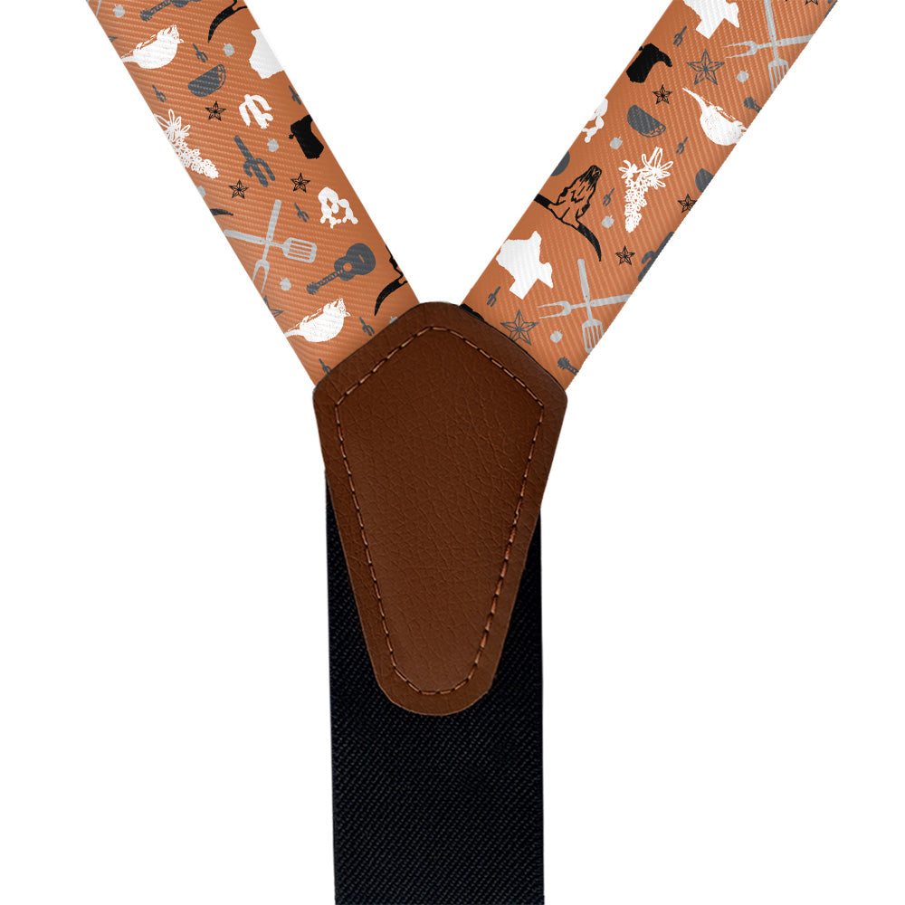 Texas State Heritage Suspenders - Vegan Leather Y-Back - Knotty Tie Co.