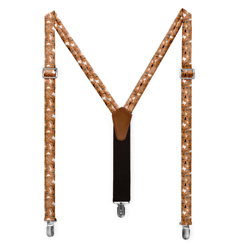 Texas State Heritage Suspenders - Full Front View - Knotty Tie Co.