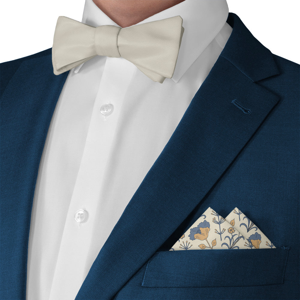The Lyn Floral Pocket Square - Matching Bow Tie - Knotty Tie Co.