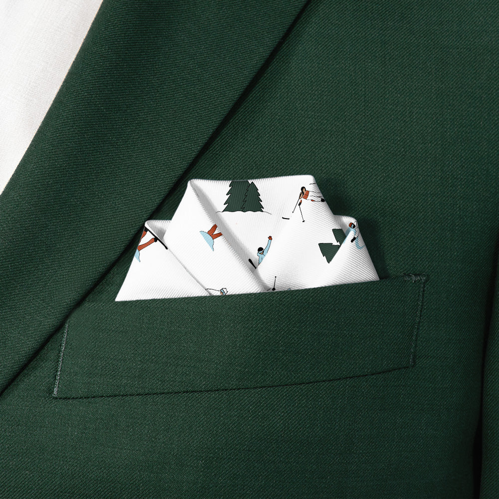 The Slopes Pocket Square - Scalloped Fold - Knotty Tie Co.