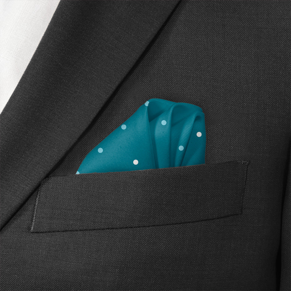 Three Color Denver Dots Pocket Square - Wave Fold - Knotty Tie Co.