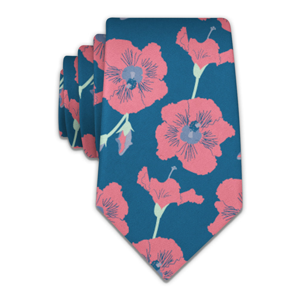Peonia floral necktie rolled showing tip