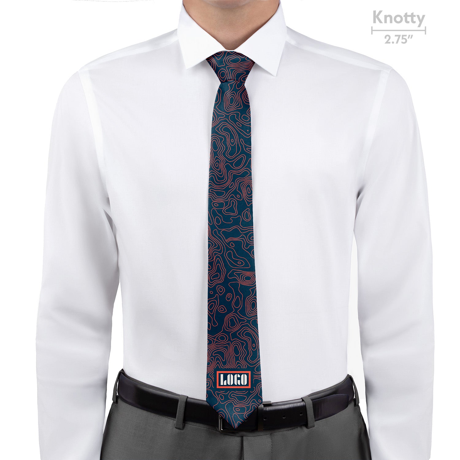 Custom Topographic 1 Logo Tie - Knotty - Knotty Tie Co.