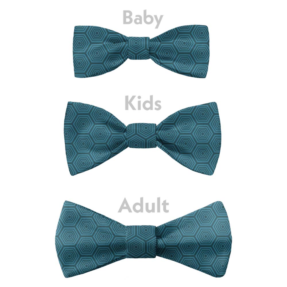 Tortoiseshell Geometric Bow Tie - Bow Sizes - Knotty Tie Co.