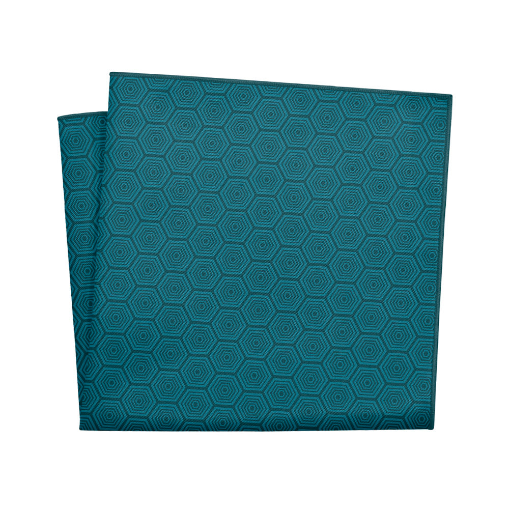 Tortoiseshell Geometric Pocket Square - 12" Square - Knotty Tie Co.