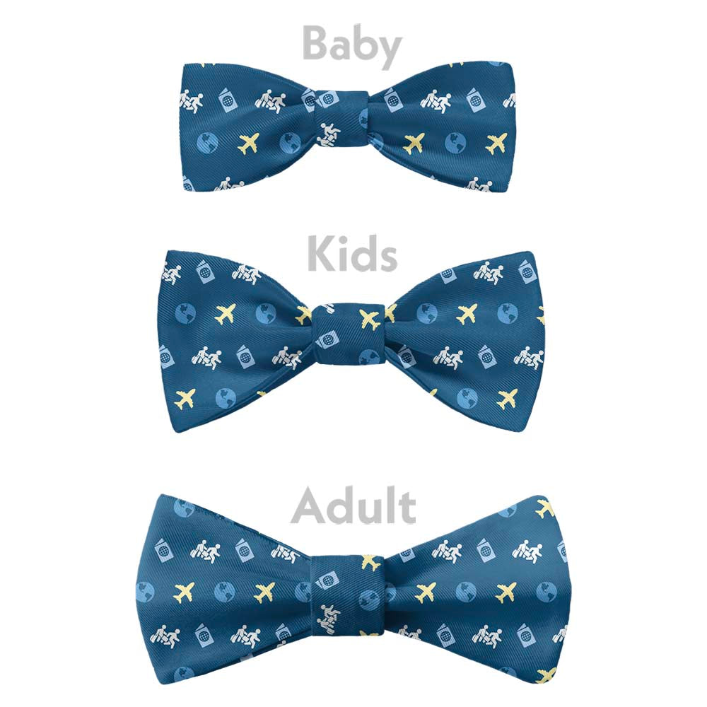 Traveling With Friends Bow Tie - Bow Sizes - Knotty Tie Co.
