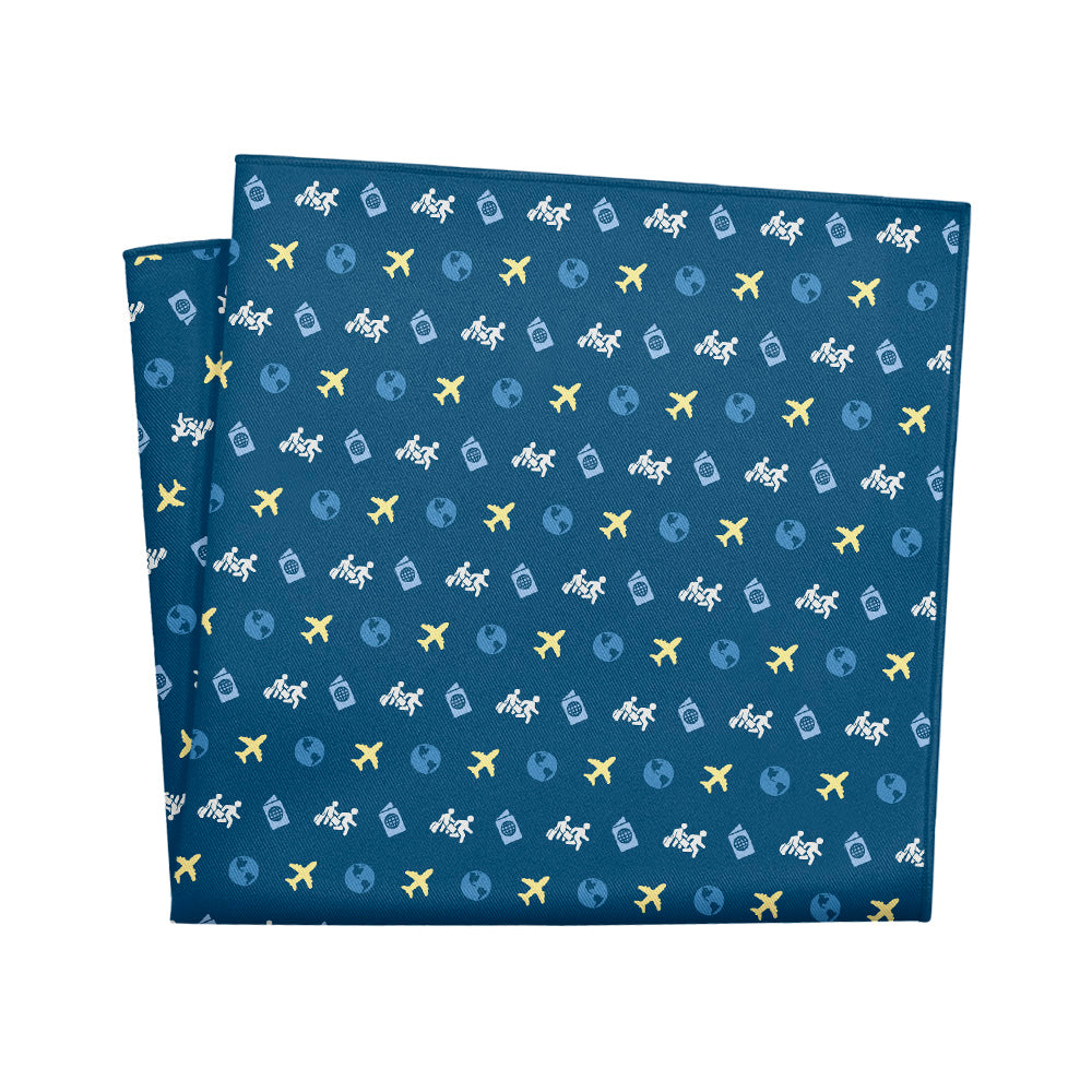Traveling With Friends Pocket Square - 12" Square - Knotty Tie Co.