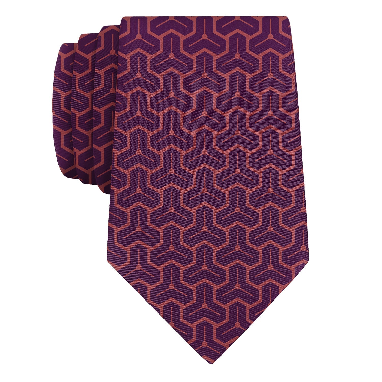 Triad Geo Necktie - Rolled - Knotty Tie Co.