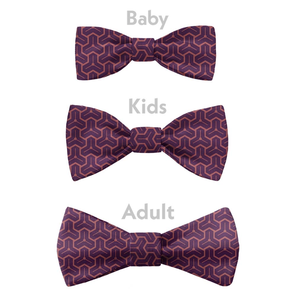 Triad Geo Bow Tie - Bow Sizes - Knotty Tie Co.