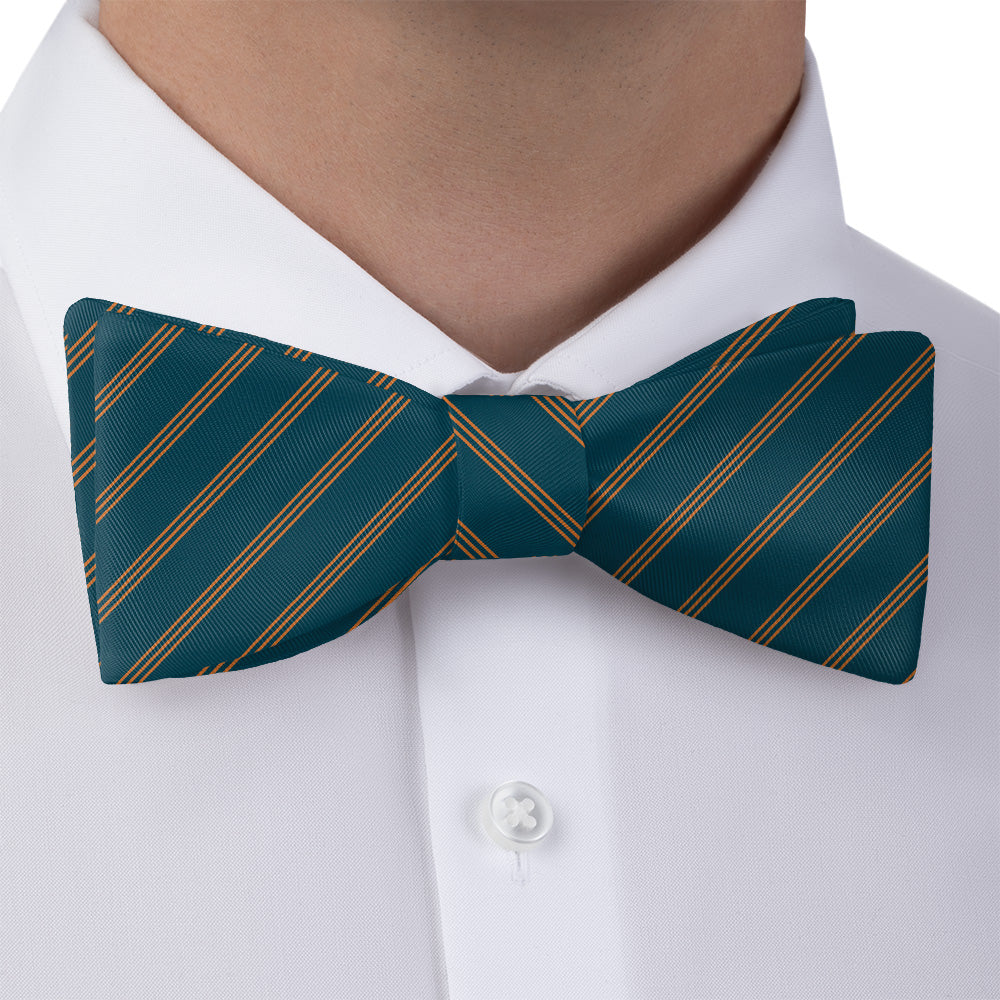 Trident Stripe Bow Tie - Bow Tie with Dress Shirt - Knotty Tie Co.