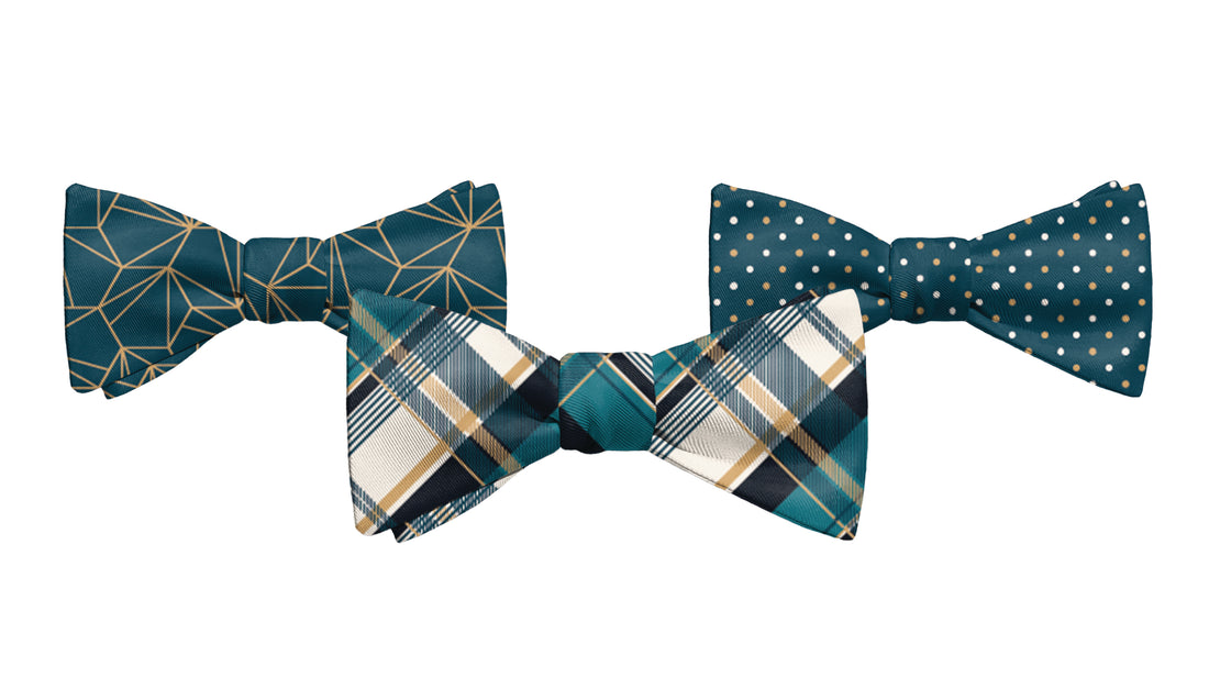 classic bow tie patterns recolored to match wedding