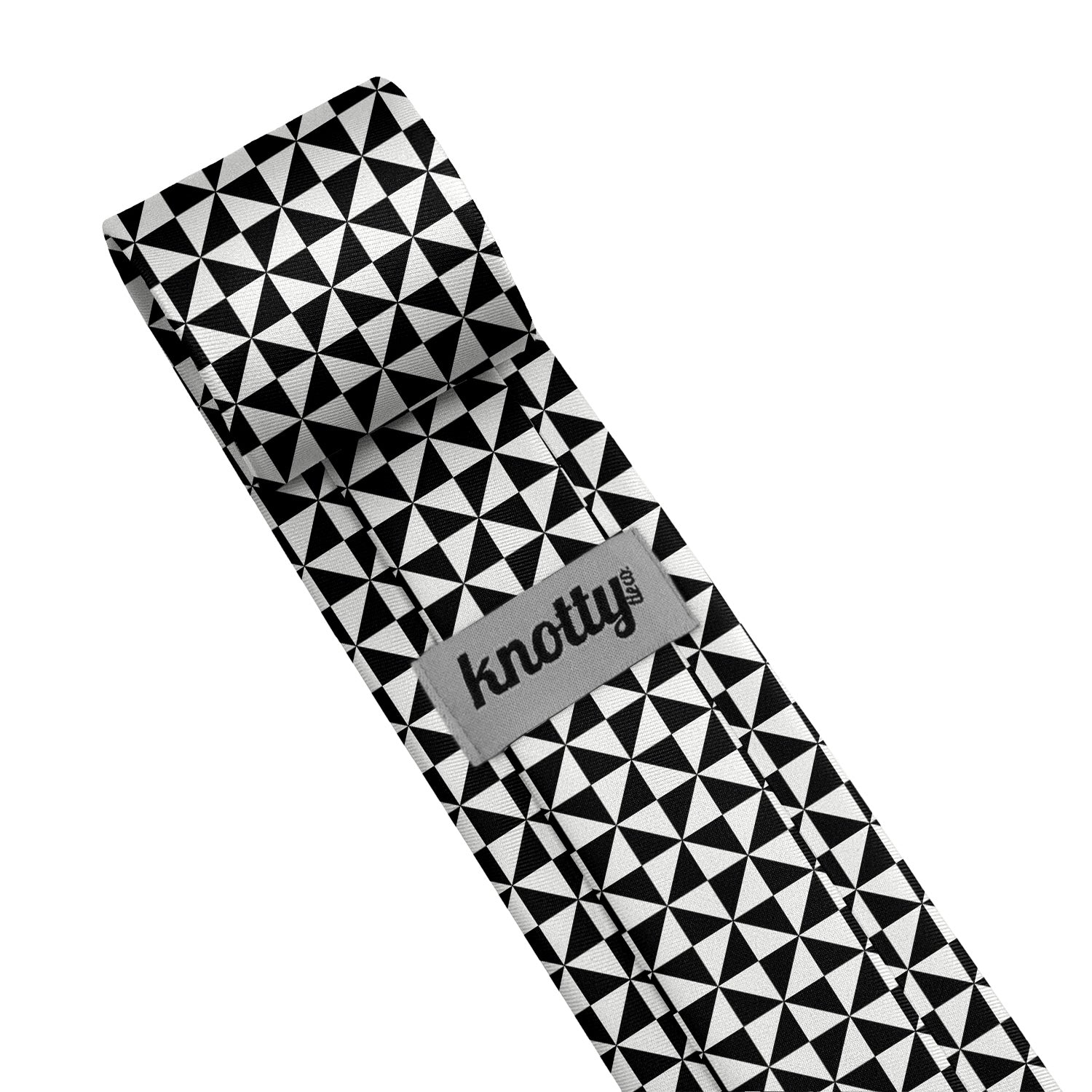 Trokut Checkered Necktie - Tag - Knotty Tie Co.