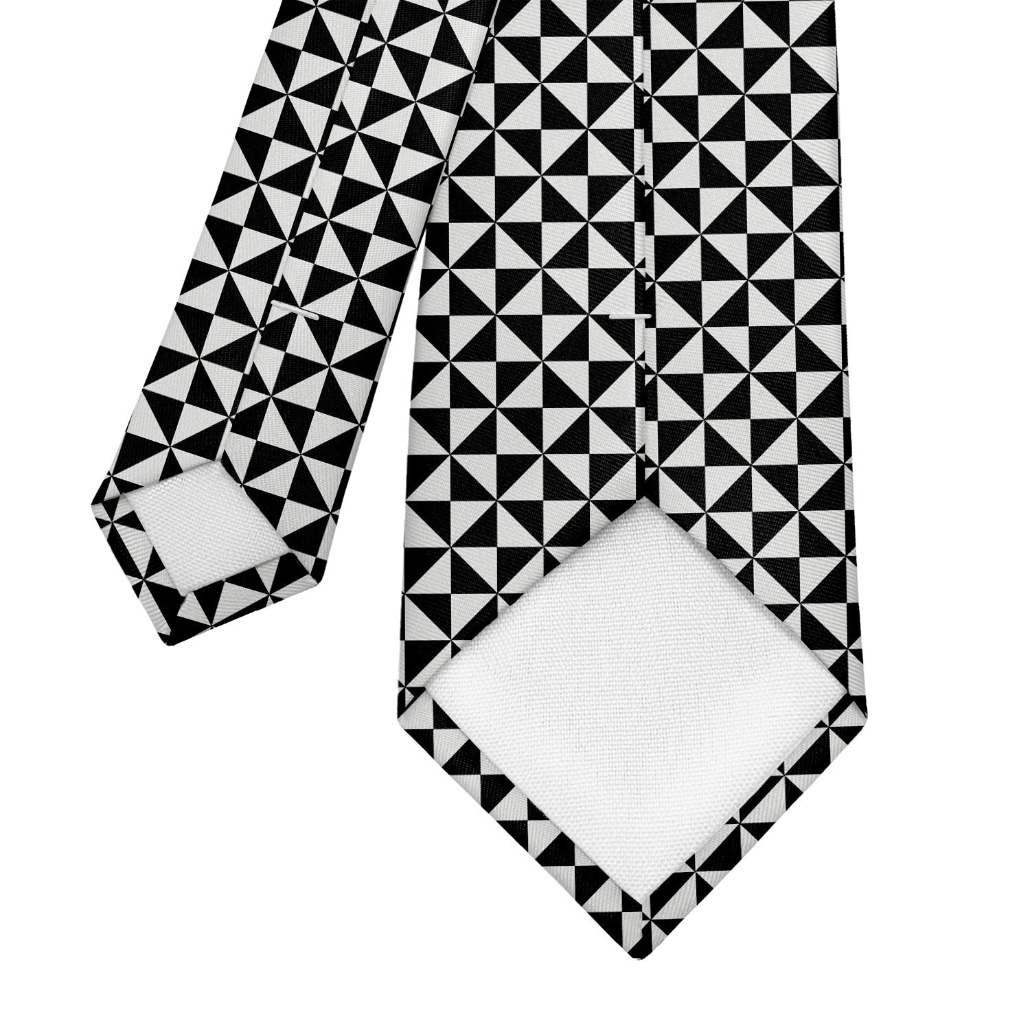 Trokut Checkered Necktie - Tipping - Knotty Tie Co.