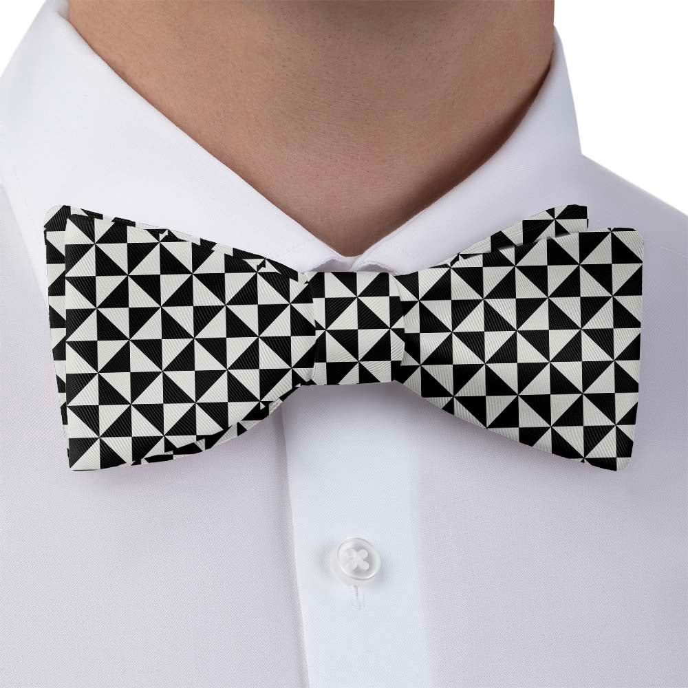 Trokut Checkered Bow Tie - Self Tie Bow Tie - Knotty Tie Co.