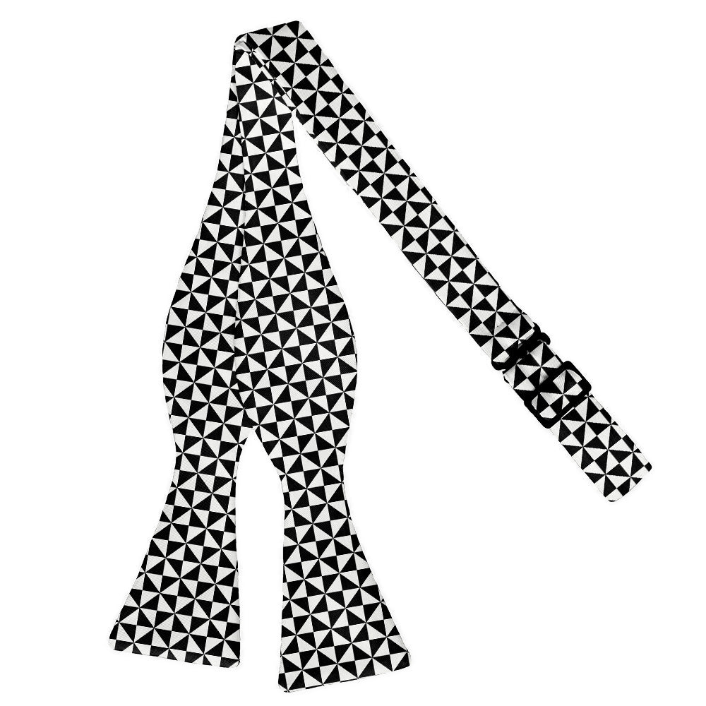 Trokut Checkered Bow Tie - Self Tie Flat - Knotty Tie Co.