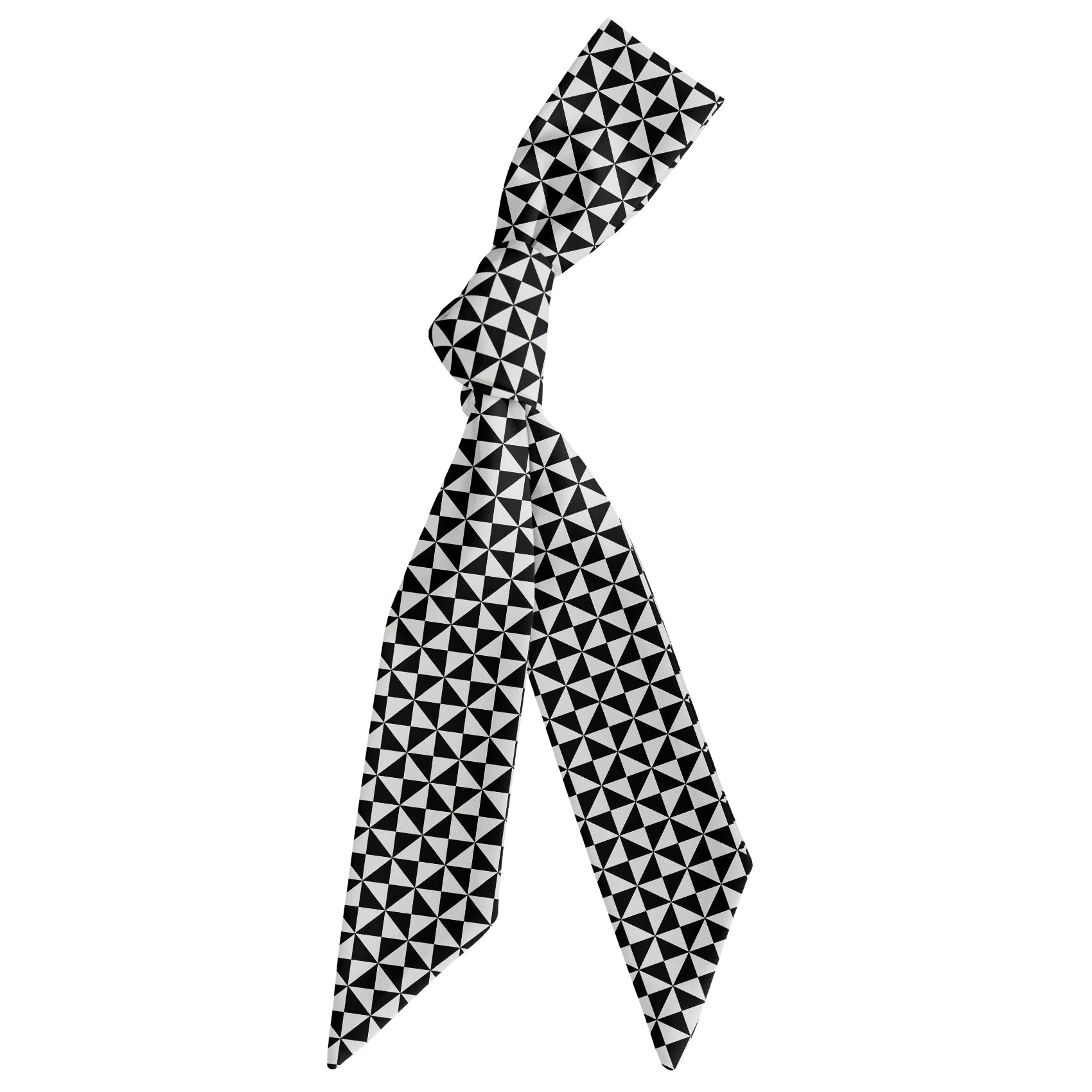 Trokut Checkered Hair Scarf - Scarf Tied Into Knot - Knotty Tie Co.