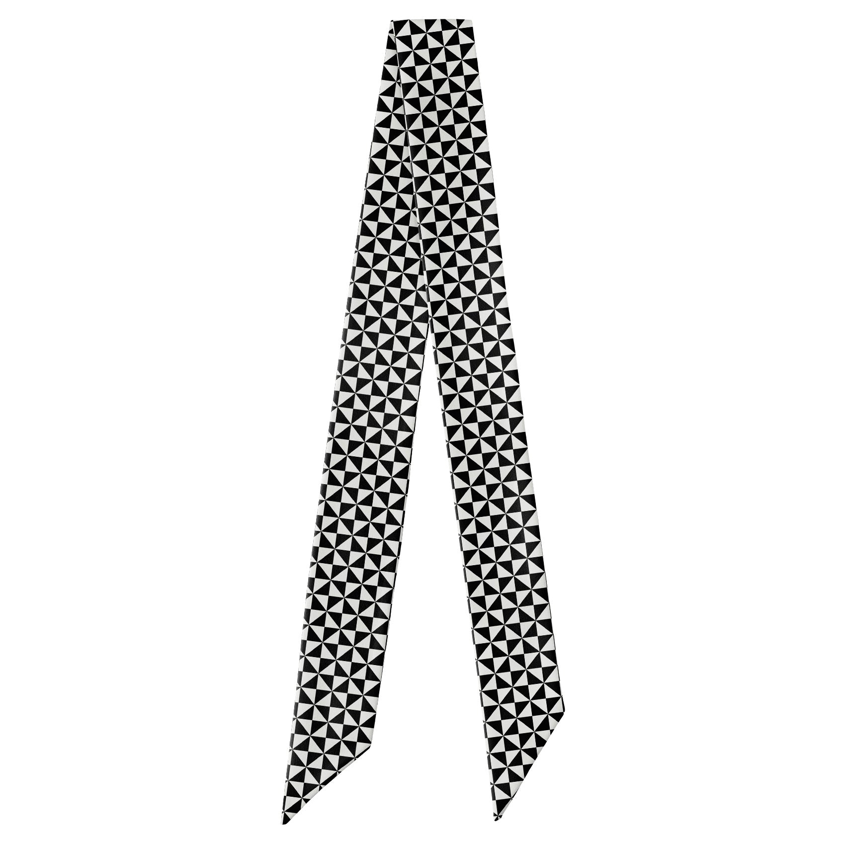 Trokut Checkered Hair Scarf - Full View of Hair Scarf - Knotty Tie Co.