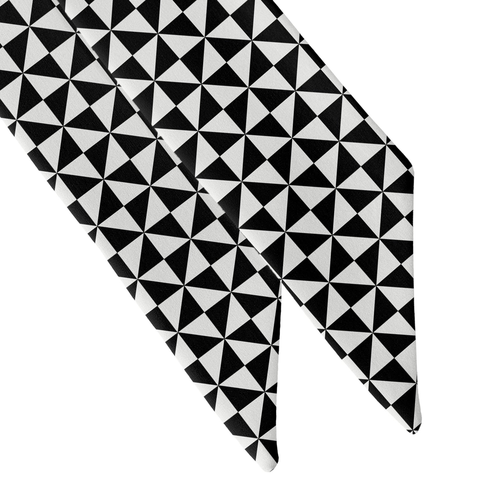 Trokut Checkered Hair Scarf - Scarf Tapered Ends - Knotty Tie Co.