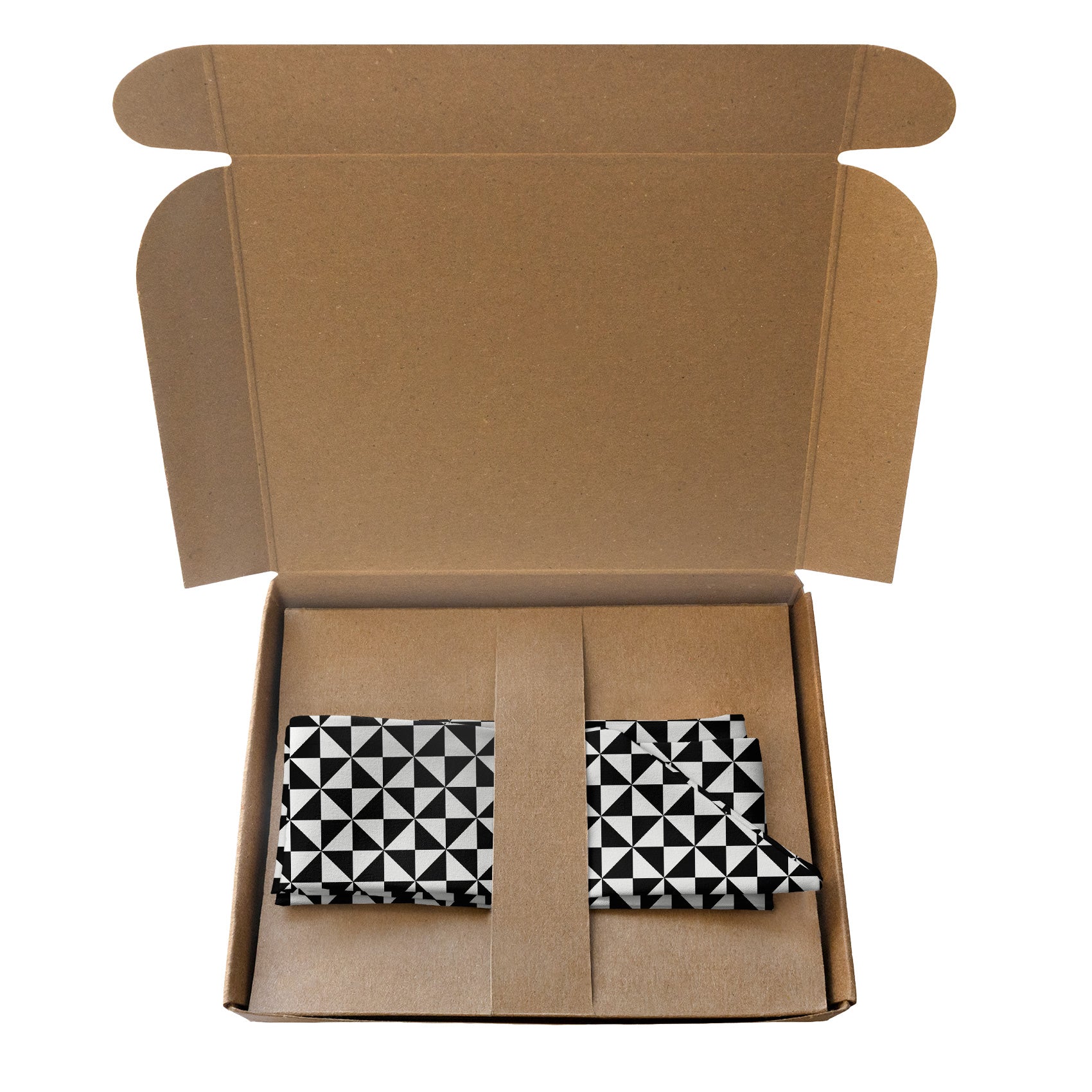 Trokut Checkered Hair Scarf - Packaging - Knotty Tie Co.