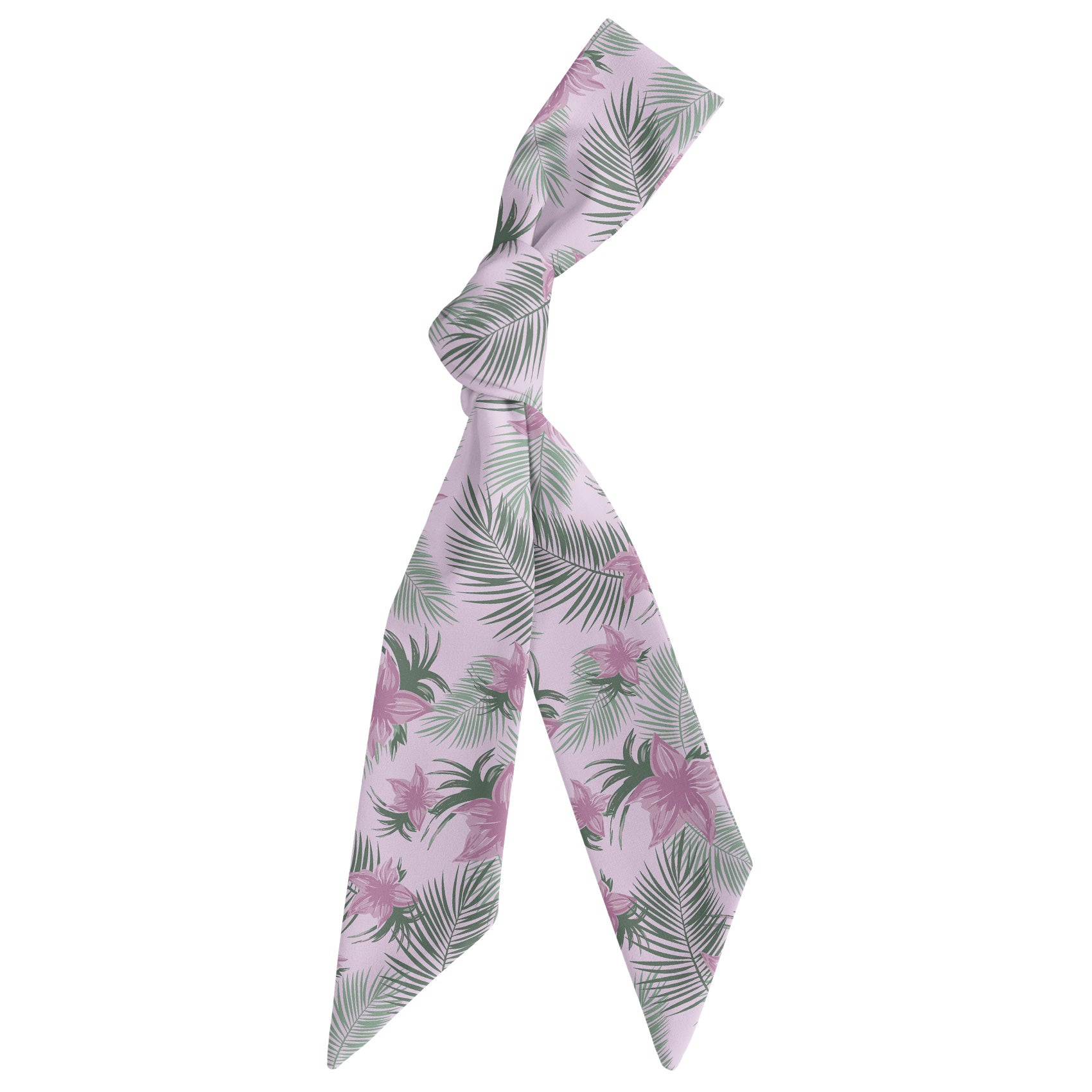 Tropical Blooms Hair Scarf - Scarf Tied Into Knot - Knotty Tie Co.